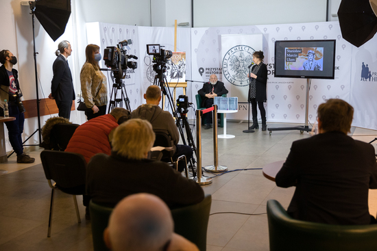 Konferencja prasowa o wkładzie polskich uczonych w rozwój cywilizacji – 4 lutego 2021. Fot. Sławek Kasper (IPN)
